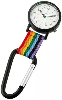 Часы-карабин Hook Радуга [Солнечное пламя] J-Axis AP1351-RB белый