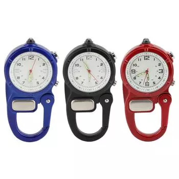 Часы-карабин с застежкой-клипсой, рюкзак с пряжкой и светодиодным фонариком для скалолазания в горах Blue