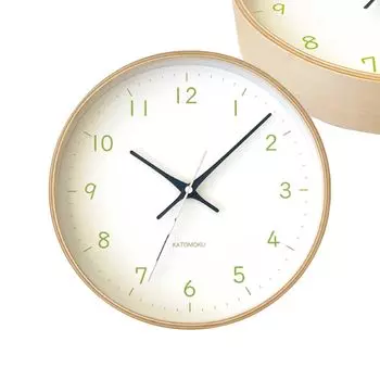 Часы KATOMOKU из фанеры 22 светло-зеленые настенные часы с непрерывной секундной стрелкой диаметр радиоприемника km-121LGRCS 25,2 см (Часы СКП)