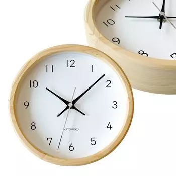 Часы KATOMOKU Muku 13 Hinoki настенные часы с непрерывной секундной стрелкой km-130HIRC 220 мм (Радиочасы)