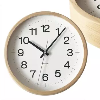 Часы KATOMOKU muku 16 Hinoki радиочасы с непрерывной секундной стрелкой km-113HIRC 306 мм (радиочасы)