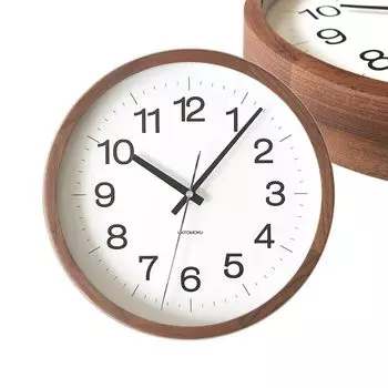 Часы KATOMOKU muku 16, настенные часы из орехового дерева с непрерывной секундной стрелкой, km-113WARC 306 мм (радиочасы)