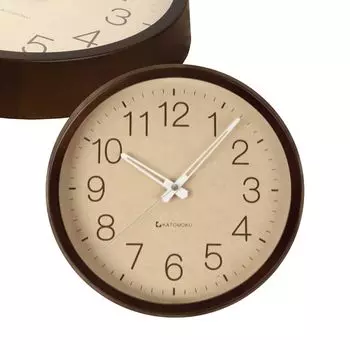Часы KATOMOKU muku 2 Beach Brown Wall Clock Continuous Second Hand Controlled km-45BRRC 306 мм (Радиочасы)