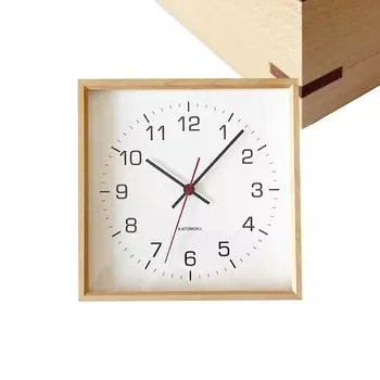 Часы KATOMOKU muku square clock 2 Maple настенные часы с непрерывной секундной стрелкой km-65HM H. (кварцевые часы)