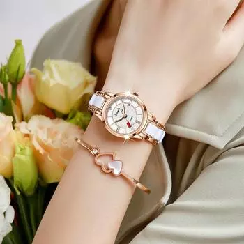 Часы керамические водонепроницаемые простые модные женские часы