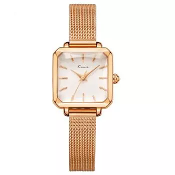 Часы KIMIO K6236 Стильные модные простые женские часы (Золотая Роза)