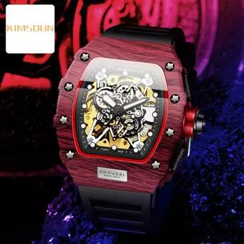Часы KIMSDUN мужские, лучший бренд класса люкс, спортивные часы с бочонком, мужские, автоматические, механические, мужские часы Miller Cleering