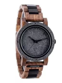 Часы KINGNOW деревянные часы Rock Dial Arm Clock легкие японские кварцевые часы подарок на день рождения для мужчин рождественский подарок Uranus мужские GT89-4
