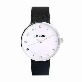 Часы-клон klon Стильные простые часы KLON с имитацией номера, черные, 40 мм, мужские, женские, верс.SILVER чёрный