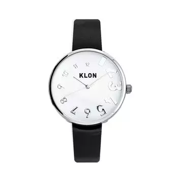 Часы-клон klon Watch Стильные простые часы KLON EDDY TIME BLACK 33mm Мужские женские Ver.SILVER