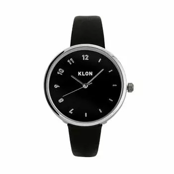 Часы KLON простые унисекс черные деловые KLON CONNECTION ELFIN LATTER 33 мм женские мужские [ЧЕРНАЯ ПОВЕРХНОСТЬ]