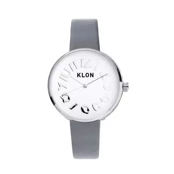 Часы klon стильные простые серые KLON HIDE TIME GRAY 33 мм мужские женские Ver.SILVER