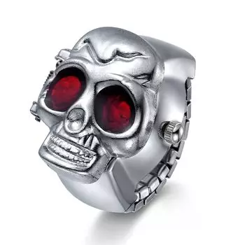 Часы-кольцо JEWELRYWE Простые часы с большим циферблатом Популярные водонепроницаемые аналоговые кварцевые деловые часы