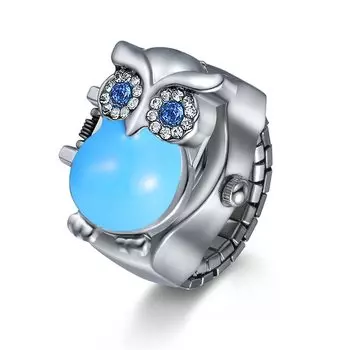 Часы-кольцо JEWELRYWE Простые часы с большим циферблатом Популярные водонепроницаемые аналоговые кварцевые деловые часы