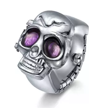 Часы-кольцо JEWELRYWE Простые часы с большим циферблатом Популярные водонепроницаемые аналоговые кварцевые деловые часы