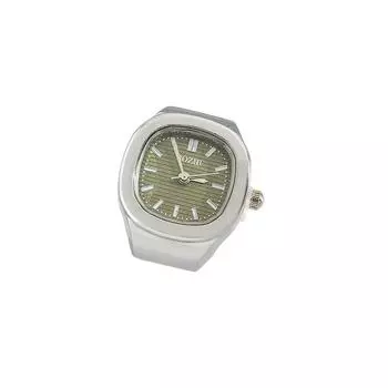 Часы-кольцо Модные квадратные часы в форме кольца Индивидуальность Креативное ретро-кольцо в стиле Электронные часы One Size