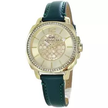 Часы Кожа Зеленый Кожаный Ремешок 14503982 [Coach] Женские [Товар]