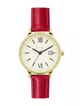 Часы Lamp Simple Belt с датой RD Red [Подписаться] H03419A-1 Женские красный