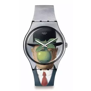 Часы LE FILS DE BY RENE MAGRITTE SWATCH ART JOURNEY 2023 SUOZ350 Black [Swatch] L HOMME чёрный