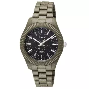 Часы Legacy Ocean Black Dial Quartz 3 ATM Water Resistant TW2V77100 Olive [TIMEX] Мужские [Товар] чёрный