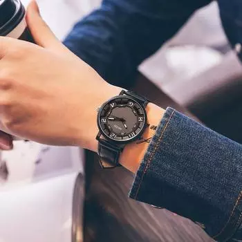 Часы Личность, Простые мужские часы, Повседневные деловые мужские часы, Модный студенческий ремень, Водонепроницаемые часы
