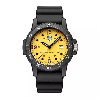 Часы Luminox LUMINOX Sea Bass Carbonox зеленый логотип желтый модель 44 мм сделано в Швейцарии X2.2005 [продукт]