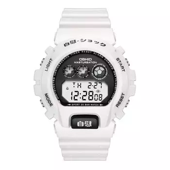 Часы Masturbation Shock Цифровые часы Часы Omeco Часы Homage Часы Golf Часы Golf Часы [OMECO] Мужские Мужские (Белая ткань)