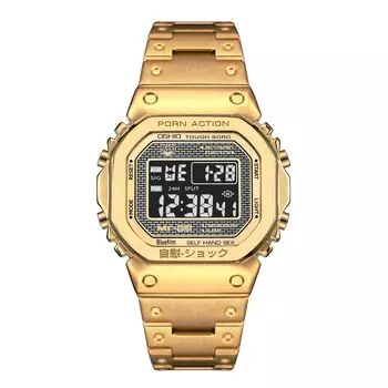Часы Masturbation Shock Clank Metal Цифровые часы Часы Omeco Eye Clock Homage Часы для гольфа Часы для гольфа Мужские (Золото) золотой