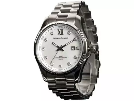 Часы Mauro Jerardi Solar Zirconia 10 ATM Водонепроницаемость Календарь MJ037-3 НОВЫЕ