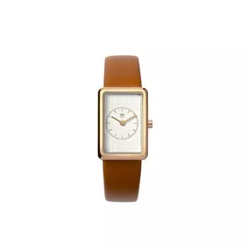 Часы Maven 18 мм THE DECO SERIES квадратные часы минималистичные модные часы коричневые [Официальный магазин] (Клуб 18мм)