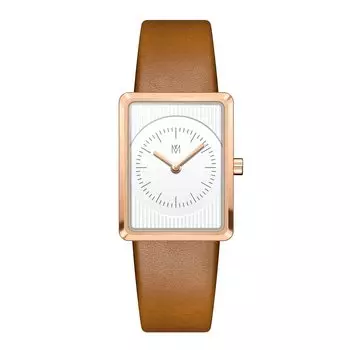 Часы Maven 26 мм THE DECO SERIES квадратные часы минималистичные модные часы коричневые [Официальный магазин] (Клуб 26мм)