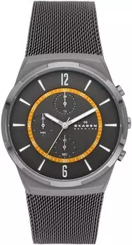 Часы MELBYE CHRONOGRAPH SKW6804 Charcoal [Skagen] Мужские древесный уголь