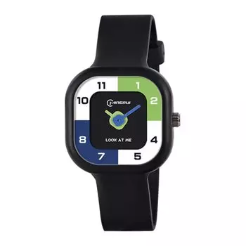 Часы MINGRUI Marshmallow Watch Детские часы Пастельные цвета Цвет земли Двухцветный Ученик начальной школы Ученик средней школы Ученик старшей школы День рождения чёрный