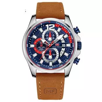 Часы Модные мужские часы для активного отдыха Многофункциональные спортивные водонепроницаемые мужские часы Crazy Horse Belt Watch