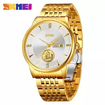 Часы Moment Beauty для мужчин, деловые, простые, повседневные, кварцевые, водонепроницаемые, из нержавеющей стали, золотые, мужские часы