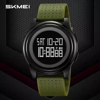 Часы Moment Beauty для мужчин, персонализированные электронные часы с большим циферблатом для мужчин и женщин, спортивные многофункциональные водонепроницаемые электронные часы для студентов армия зеленый