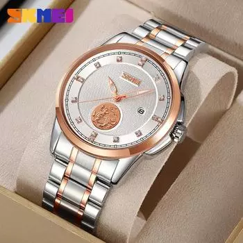 Часы Moment Beauty Lucky Pixiu с тиснением, кварцевые, мужские, с твердым стальным ремешком, деловые, водонепроницаемые