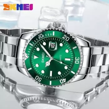 Часы Moment Beauty Men s Quartz Watch 1779 Green Water Ghost Room Gold Steel Belt Watch Часы Shenzhen Watch