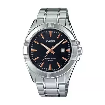 Часы мужские аналоговые серебристые, Silver Analog Men s Watch, Casio
