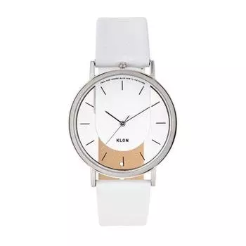 Часы мужские белые популярные брендовые кожаные стильные женские унисекс белые скелетонизированные часы KLON INVISIBLE RELATION БЕЛЫЕ 40 мм