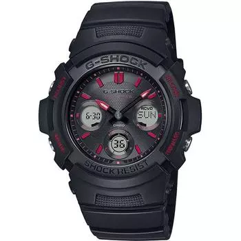 Часы мужские CASIO G-SHOCK AWG-M100FP-1A4JR [G-SHOCK FIRE PACKAGE 24] круглые, черная смола *алюминий