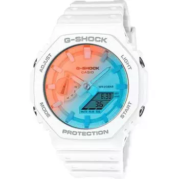 Часы мужские CASIO G-SHOCK GA-2100TL-7AJF [серия G-SHOCK BEACH TIME LAPSE] круглые белые