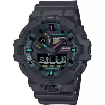 Часы мужские CASIO G-SHOCK GA-700MF-1AJF [серия цветов G-SHOCK Multi Fluorescent] круглые, черные