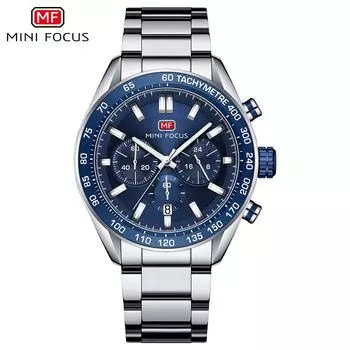 Часы мужские часы многофункциональные светящиеся водонепроницаемые стальной ремешок деловые мужские часы