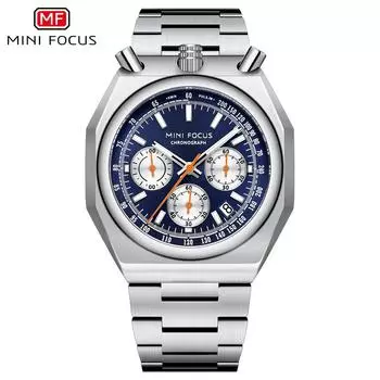 Часы Мужские часы в стиле ретро Многофункциональные кварцевые часы Пульсометр Мужские часы со стальным ремешком