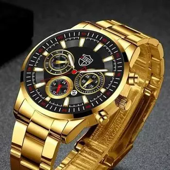 Часы мужские лучшие брендовые роскошные золотые часы календарь с браслетом из нержавеющей стали модные деловые кварцевые наручные часы Relogio Masculino