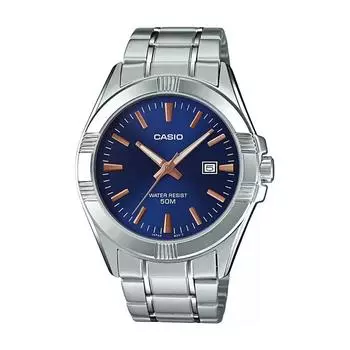 Часы мужские серебристые аналоговые, Silver Analog Men s Watch, Casio