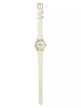 Часы на поясе цвета слоновой кости [Maison Fleur] женские, кожа слоновая кость