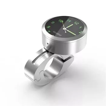 Часы на руль мотоцикла, прочные, из нержавеющей стали, с ночным видением, водонепроницаемые, противоударные, с пряжкой для мотоцикла, велосипеда чёрный