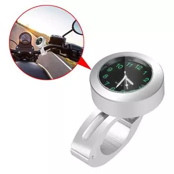 Часы на руль мотоцикла, прочные, из нержавеющей стали, с ночным видением, водонепроницаемые, противоударные, с пряжкой для мотоцикла, велосипеда чёрный